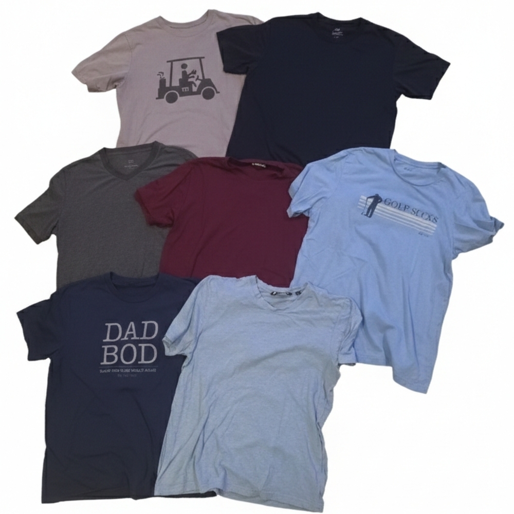 Travis Mathew Mens Short Sleeve Tees - Gray, Navy, Maroon, Light Blue - Size L